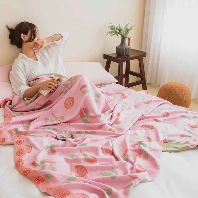 Bamboo fiber blanket, gauze towel, adult summer thin summer cool quilt